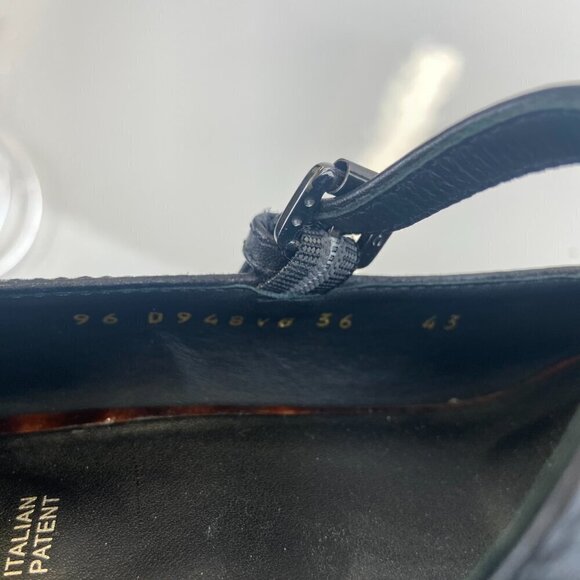 Geox Respira Mary Jane Block Heels Italian Patent Adjustable Strap Black 36 NWOT - Picture 11 of 14